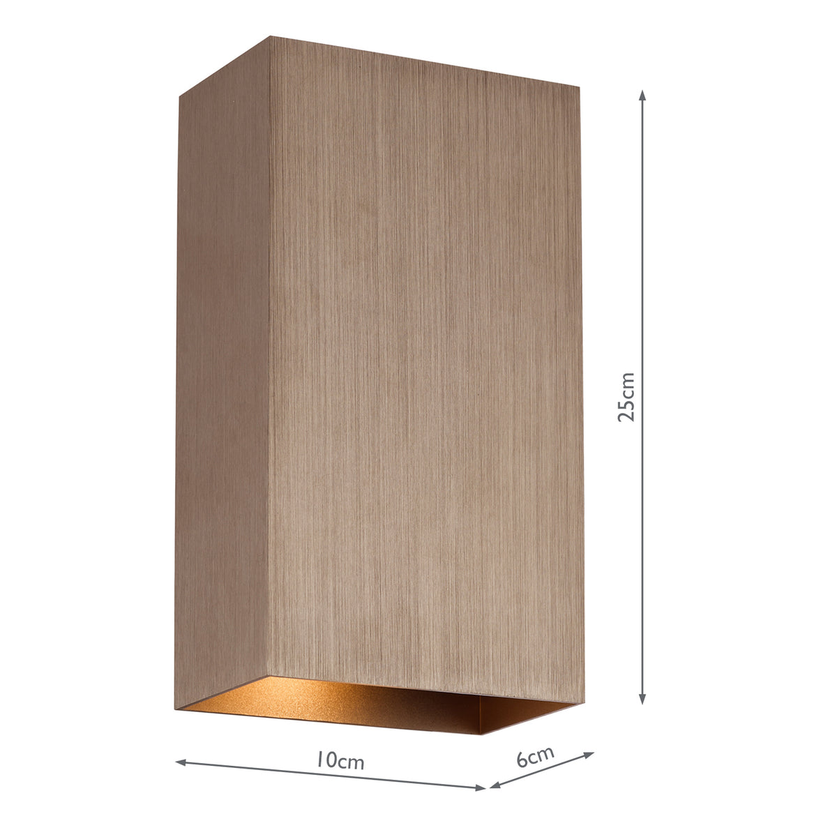 Dar Soven 2 Light Wall Light Satin Bronze