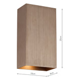 Dar Soven 2 Light Wall Light Satin Bronze