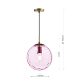 Dar Ripple Single Pendant Bronze and Pink Glass –  from Amos Lighting + Home