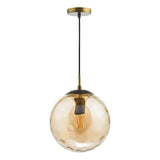 Dar Ripple Single Pendant Bronze and Champagne Glass –  from Amos Lighting + Home