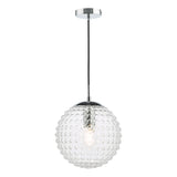 Dar Hobnail Pendant Polished Chrome & Clear Glass –  from Amos Lighting + Home