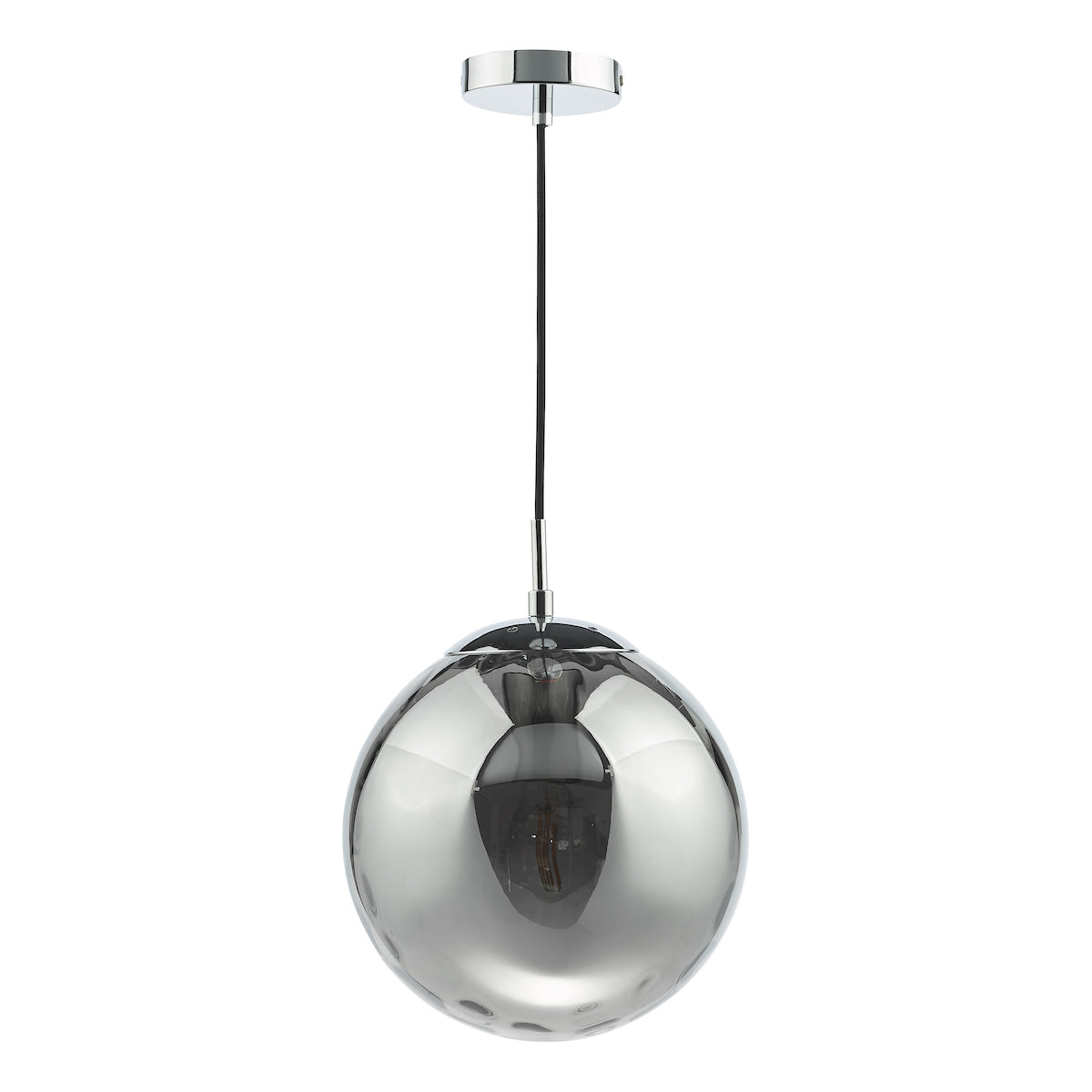 Dar Ripple Pendant Polished Chrome & Smoked Glass –  from Amos Lighting + Home