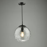 Dar Ripple Pendant Matt Black & Clear Glass –  from Amos Lighting + Home