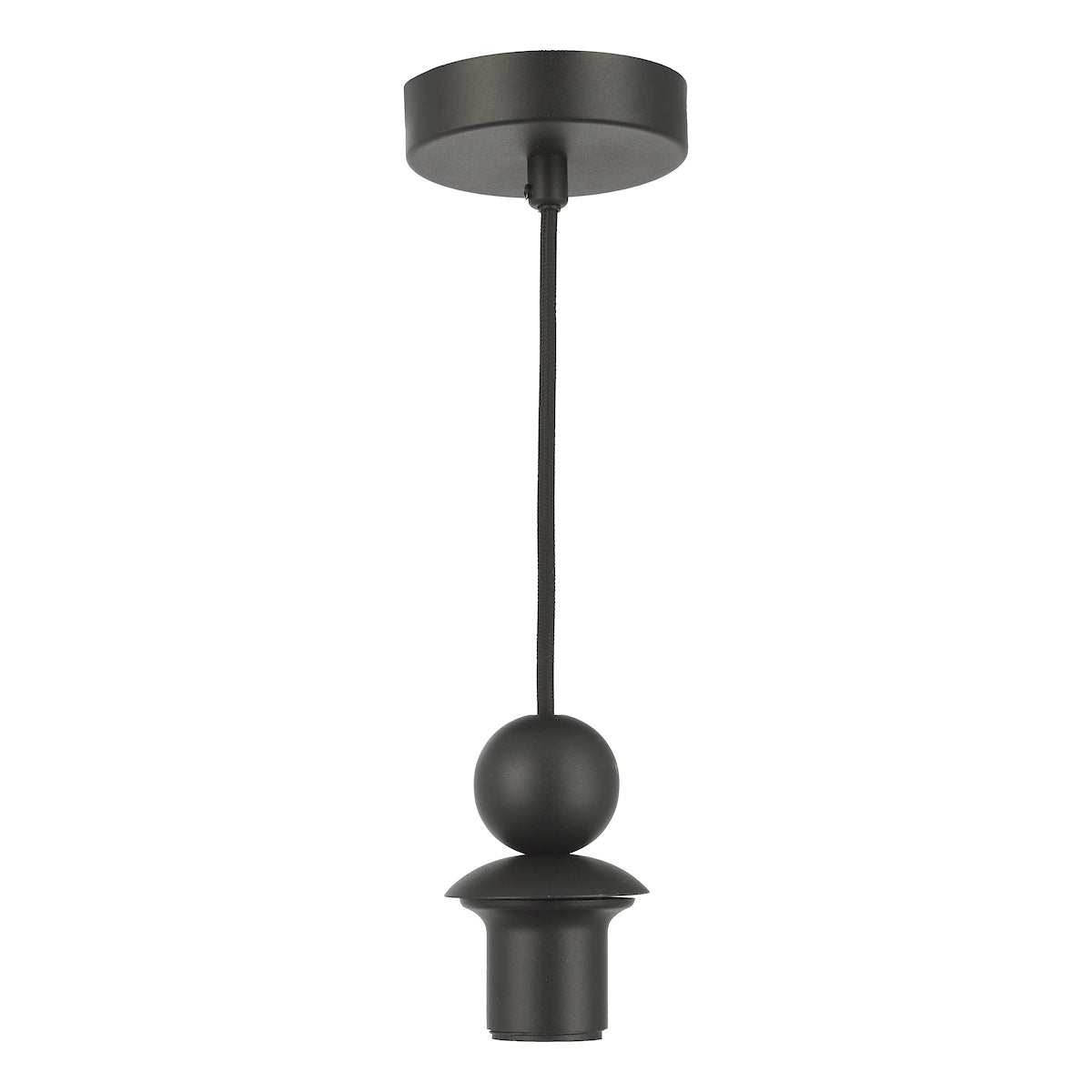 Dar 1 Light Matt Black E27 Suspension