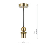Dar 1 Light E27 Satin Brass Suspension
