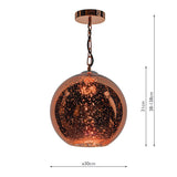 Dar Speckle Pendant Copper –  from Amos Lighting + Home