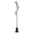 Dar Spiral Floor Lamp Black with Smoked Shades –  from Amos Lighting + Home