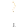 Dar Spiral Floor Lamp Polished Chrome with Opal Shades –  from Amos Lighting + Home