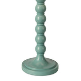 Dar Spool Table Lamp Blue With Poma Shade