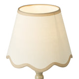 Dar Poma Natural Linen Tapered Drum Shade 25cm Taupe Trim