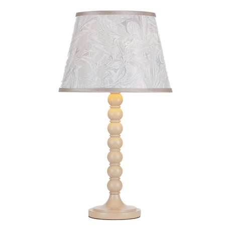 Dar Spool Table Lamp Gloss Taupe Base from Amos Lighting + Home