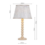 Dar Spool Table Lamp Gloss Taupe Base from Amos Lighting + Home