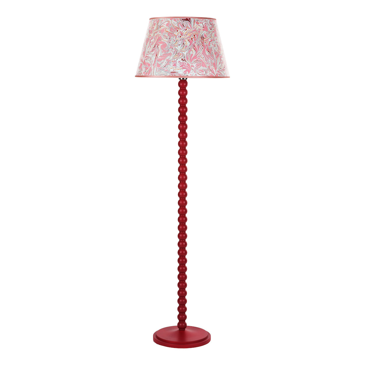 Dar Spool Floor Lamp Gloss Red Base from Amos Lighting + Home