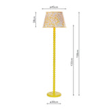 Dar Spool Floor Lamp Gloss Yellow Base from Amos Lighting + Home