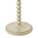 Dar Spool Floor Lamp Taupe With Poma Shade