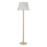 Dar Spool Floor Lamp Gloss Taupe Base from Amos Lighting + Home