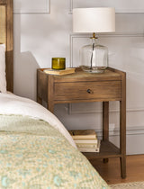 Garden Trading Chesterton Side Table With Drawer Bayur Wood, Natural