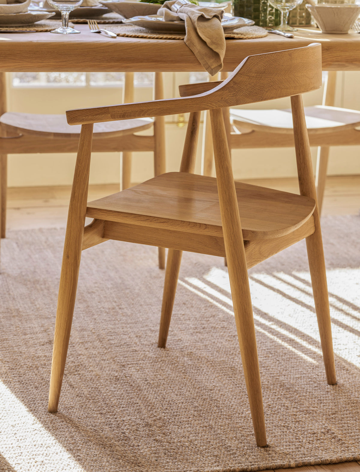 Garden Trading Ellwood Dining Chair Oak Wood