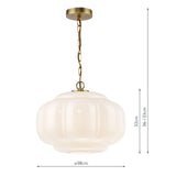 Dar Sumitra Large Pendant Antique Bronze and Opal Glass