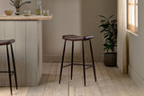 Nkuku Samaira Leather Counter Stool Dark Brown