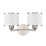 Franklite Sirius 2lt Wall light in Satin Nickel