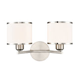 Franklite Sirius 2lt Wall light in Satin Nickel