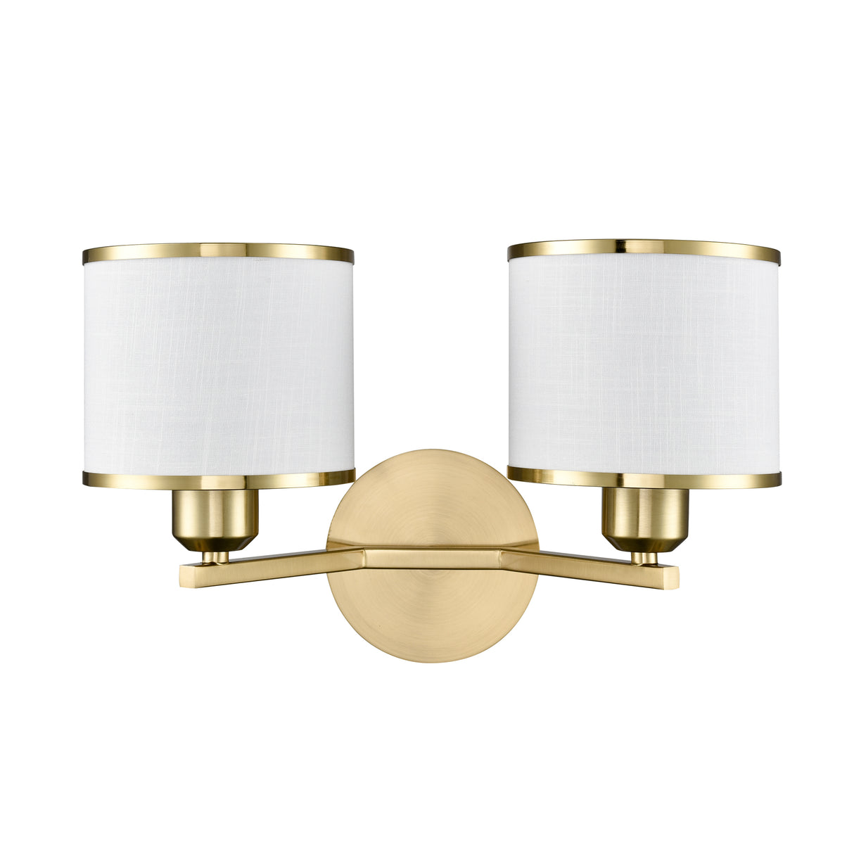 Franklite Sirius 2lt Wall Light in Aged Brass