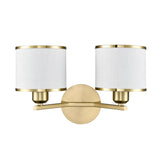 Franklite Sirius 2lt Wall Light in Aged Brass