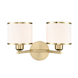 Franklite Sirius 2lt Wall Light in Aged Brass
