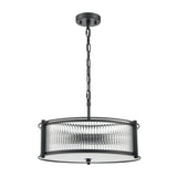 Franklite Sloane 5lt Pendant in matt black