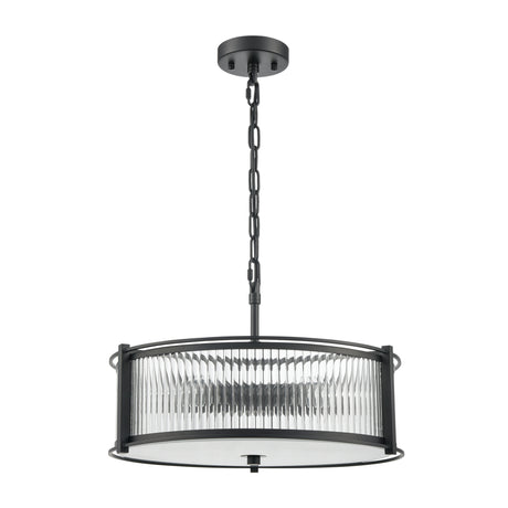 Franklite Sloane 5lt Pendant in matt black