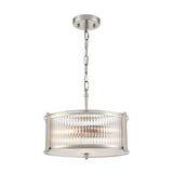 Franklite Sloane 3lt Pendant in Polished Nickel