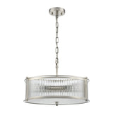 Franklite Sloane 5lt Pendant in Polished Nickel