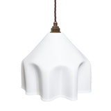 Soho Lighting Drape Pendant Grand Soft White Light with Old English Bronze Bulb Holder & Brown Cable