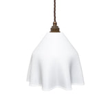 Soho Lighting Drape Pendant Soft White Light with Old English Bronze Bulb Holder & Brown Cable
