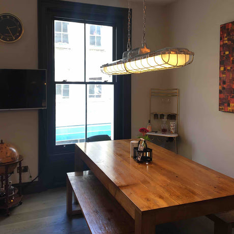 Soho Lighting Warwick Aluminum Industrial Strip Large Pendant Light
