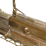 Soho Lighting Warwick Brass Industrial Strip Large Pendant Light