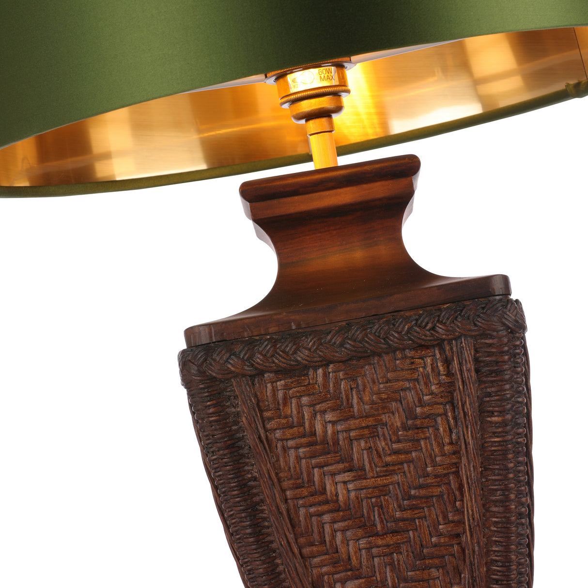 David Hunt Tallow Table Lamp Mahogany Base Only
