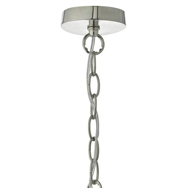 Dar Tamara Pendant Satin Nickel & Ribbed Glass –  from Amos Lighting + Home