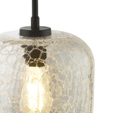 Dar Tavia Pendant Matt Black and Glass