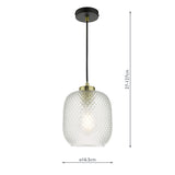 Dar Tehya Pendant Satin Brass & Black –  from Amos Lighting + Home