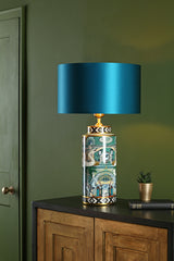 Dar Gold Collection Teisha Table Lamp Green/Gold Animal Motif Base –  from Amos Lighting + Home