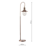 Dar Terrace Floor Lamp Antique Copper