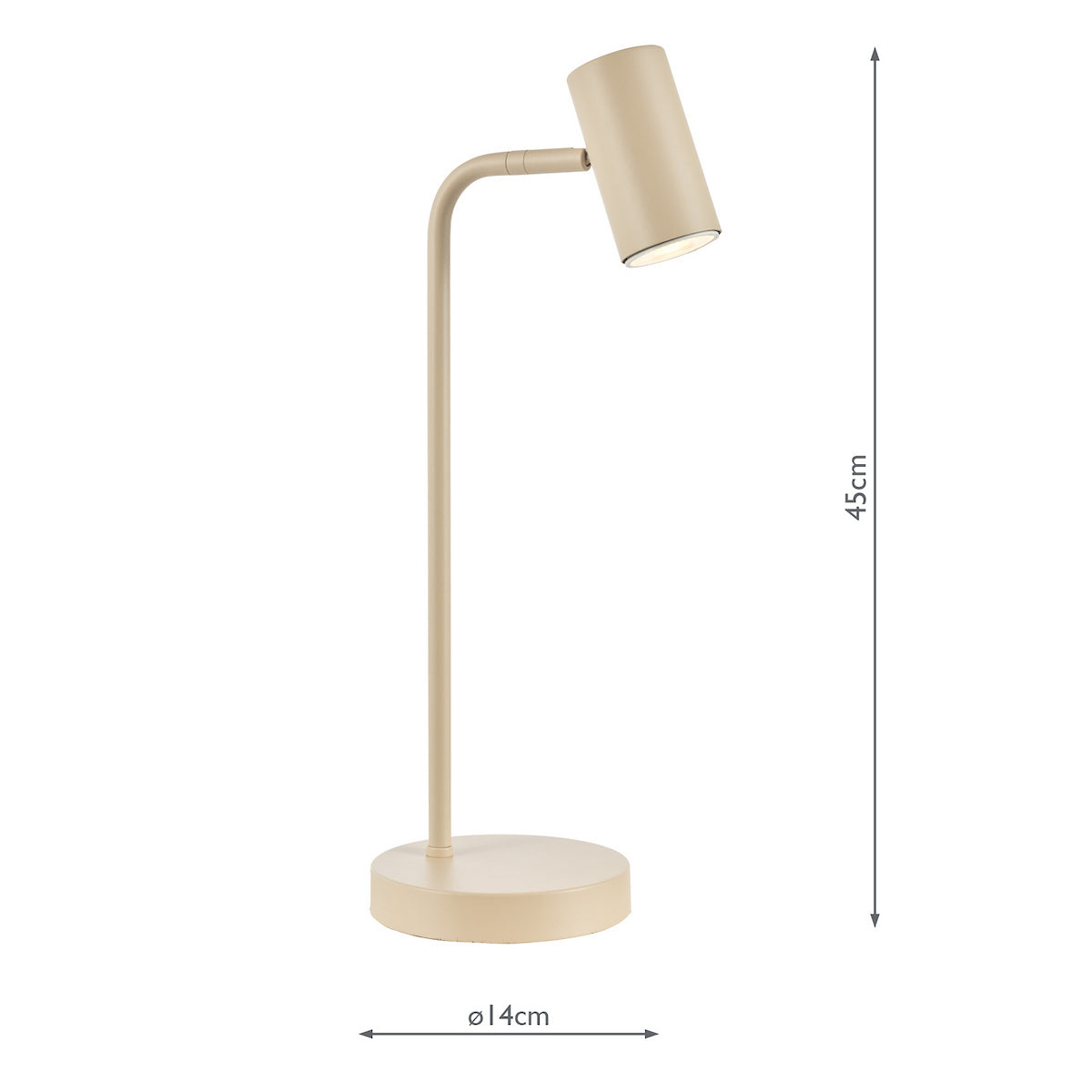 Dar Thierry Desk Lamp Matt Taupe