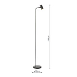 Dar Thierry Task Floor Lamp Matt Black