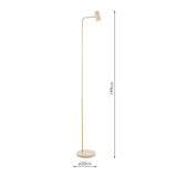 Dar Thierry Task Floor Lamp Matt Taupe