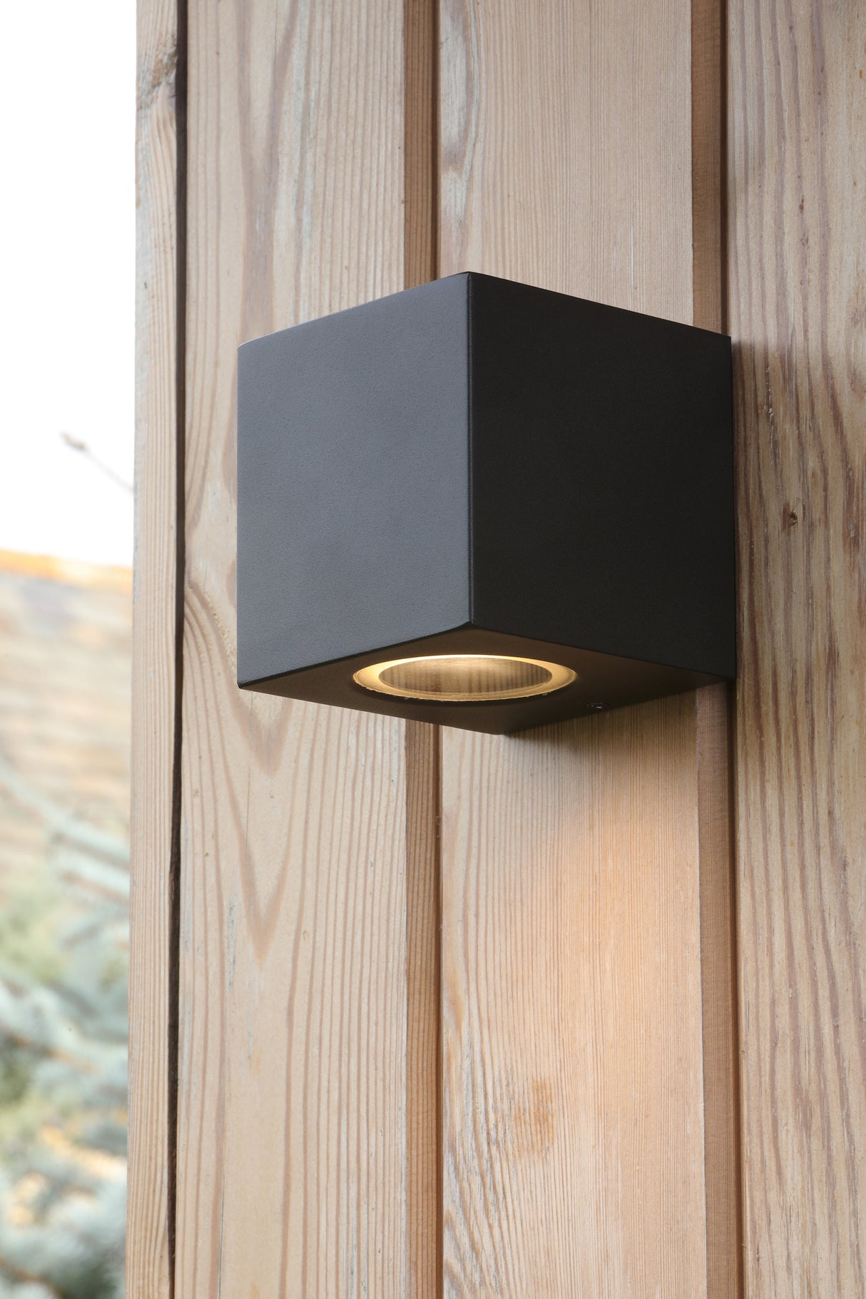 Dar Tiva Outdoor Wall Light Matt Black IP54