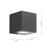 Dar Tiva Outdoor Wall Light Matt Black IP54
