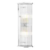 Dar Tobiah 2 Light Bathroom Wall Light Polished Chrome and Glass IP44