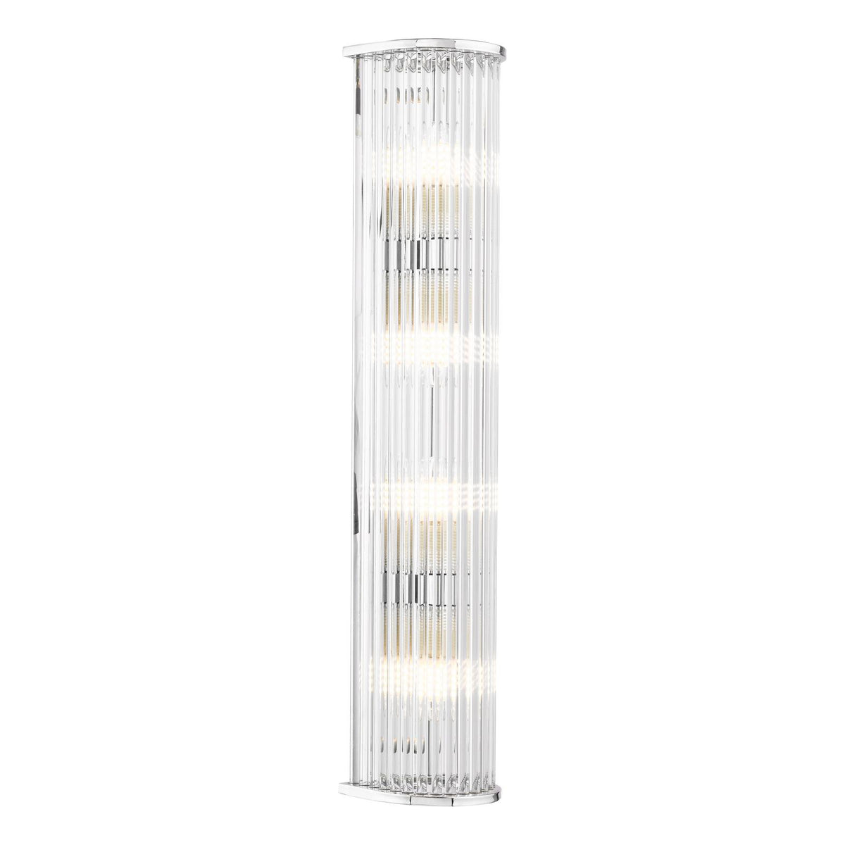 Dar Tobiah 4 Light Bathroom Wall Light Polished Chrome and Glass IP44